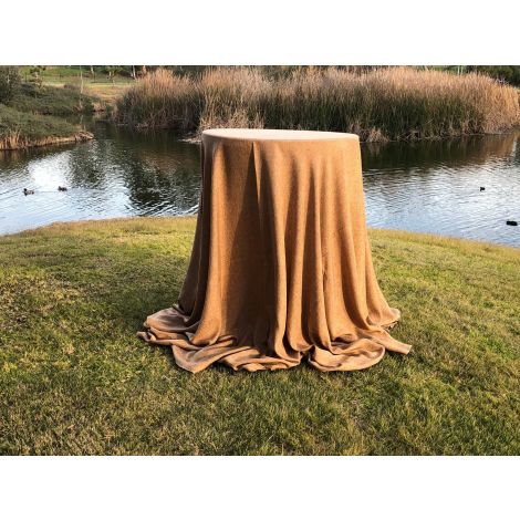 132 inch Belly Bar Table with Linen in San Diego