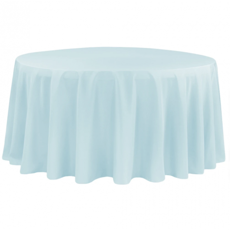 Tablecloth 132" Round - Baby Blue