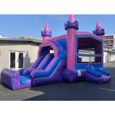 3 in 1 Dual Lane Pink Castle Combo (sku C302)