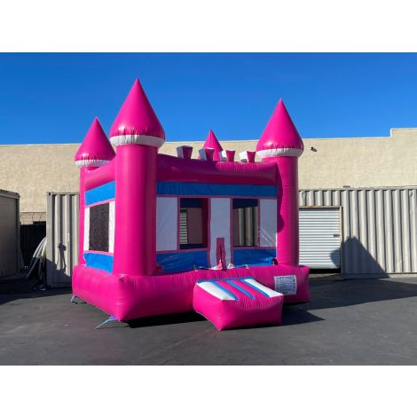 Pink Castle Bounce House (sku R173)
