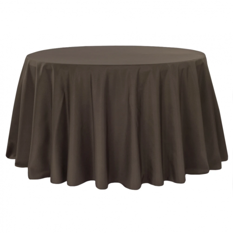 Tablecloth 120" Round - Chocolate Brown