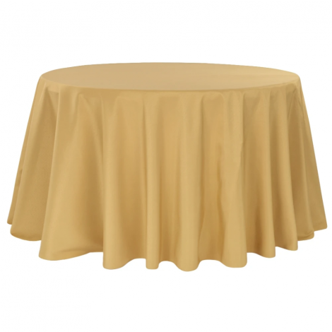 Tablecloth 108" Round - Gold